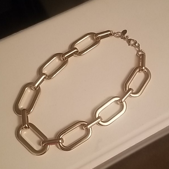 EXPRESS chunky gold chain necklace choker length - Picture 5 of 5